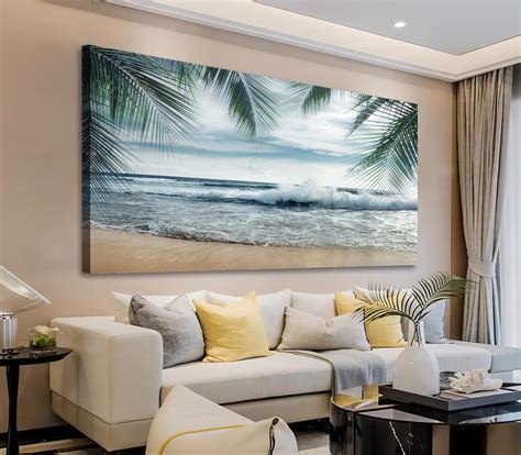 Amazon Artewoods Tropical Beach Canvas Wall Art Ocean Waves