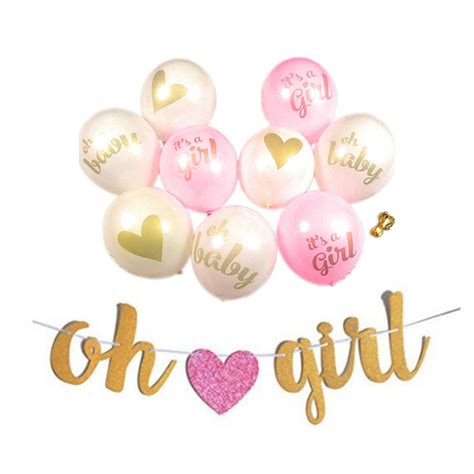 Tlg Set Party Deko Luftballons Gold Weiss Pink