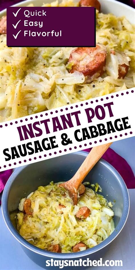 Instant Pot Sausage And Cabbage In 2024 Best Pressure Cooker Recipes Delicious Dinner Recipes