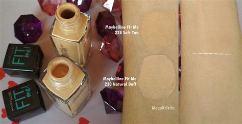 MAYBELLINE FIT ME FOUNDATION 230 NATURAL BUFF vs 228 SOFT TAN REVIEW ...