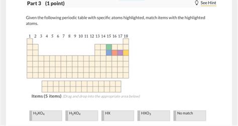 Solved Part Point D See Periodic Table See Hint Given Chegg