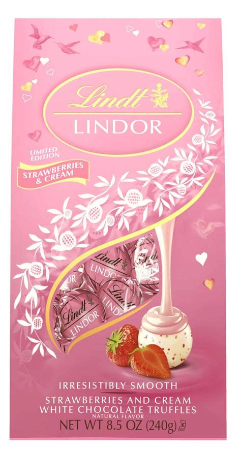 Lindt Reveals Limited Edition Dark Strawberry Chocolate Strawberries And Cream White Chocolate