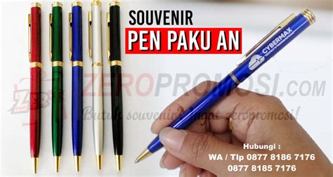 Jual Souvenir Pen Paku Pulpen Paku Stainless Zeropromosi Souvenir