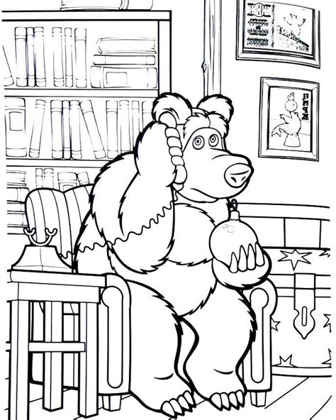 Masha And The Bear 50 Coloring Page