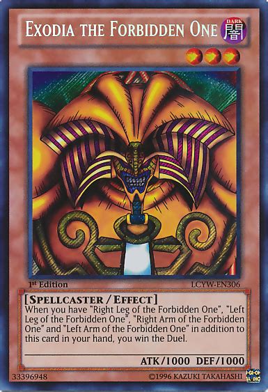 Exodia The Forbidden One Yu Gi Oh