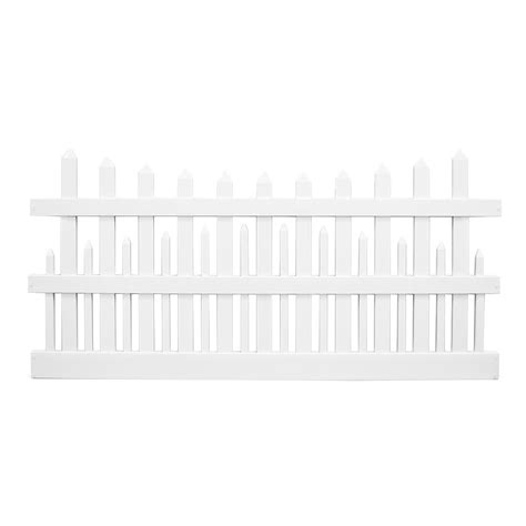 Weatherables Salem Ft H X Ft W White Vinyl Picket Fence Panel Kit