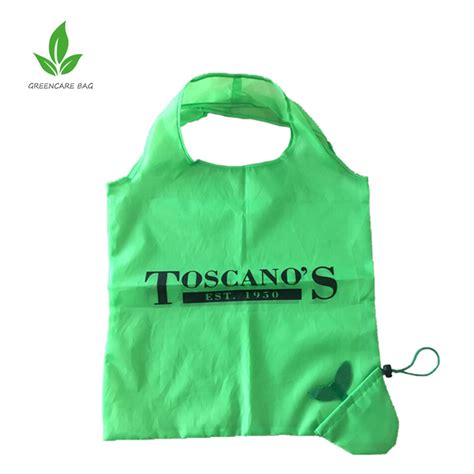 Foldable Portable Cheap Eco Reusable Polyester Grocery Shopping Bag