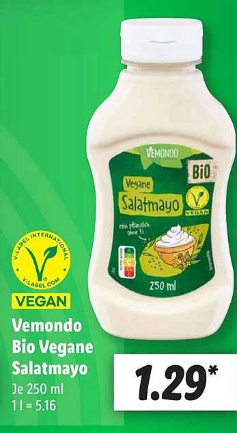 Vegan Vemondo Bio Vegane Salatmayo Angebot Bei Lidl 1Prospekte De