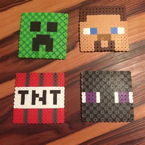 Minecraft Perler Bead Coasters Minecraft Perler Perler Beads Minecraft