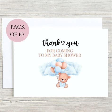 Free Printable Baby Shower Thank You Card Templates Canva 40 Off