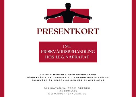 Presentkort Friskvård Funktionsfokus