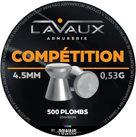 Plombs Cal Mm Lavaux Plat Lisse Competition Armes De Loisirs