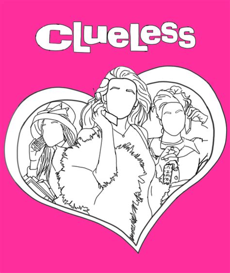 Clueless 1995 Netflix Movie Fan Art Cute Simple Lineart Merch