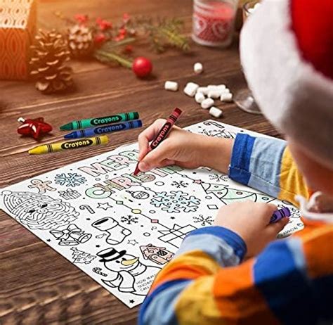 Juego De Manteles Individuales Desechables De Navidad Para Ni Os