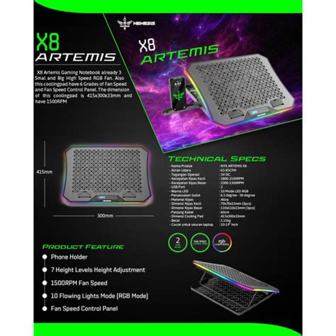 Jual Coolingpad Nyk Nemesis Rgb X Artemis With Phone Holder Jakarta