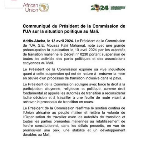 Suspension Des Activit S Des Partis Politiques Au Mali L Union