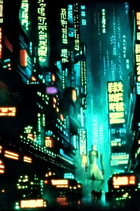 Long Shot From The Film Blade Runner Style Of Yoshii Stable