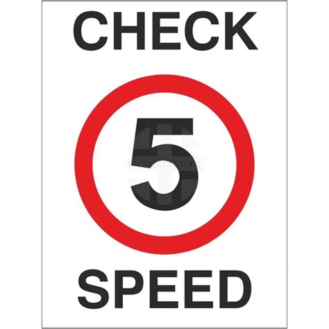 Check Speed 5mph Sign Uk Safety Store