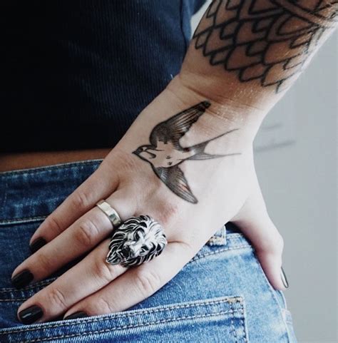 Traditional Swallow Semi Permanent Tattoo Not A Tattoo