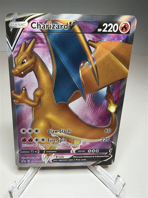 Charizard V SWSH050 FULL ART Champion S Path BLACK STAR PROMO Card