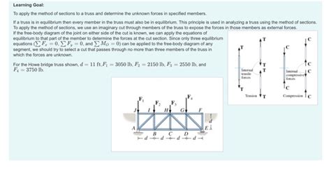 Solved Learning Goal To Apply The Method Of Sections To A Chegg