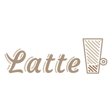 Latte Label Stroke Png And Svg Design For T Shirts