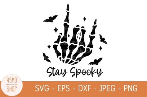 Stay Spooky Skeleton Svg Gráfico por ASMOshopStore Creative Fabrica