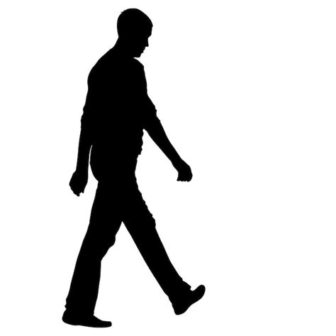 Premium Vector Silhouette Of People Walking On White Background