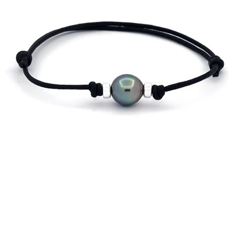 Armband Aus Gewachster Baumwolle Und Semi Barock Tahitiperle C