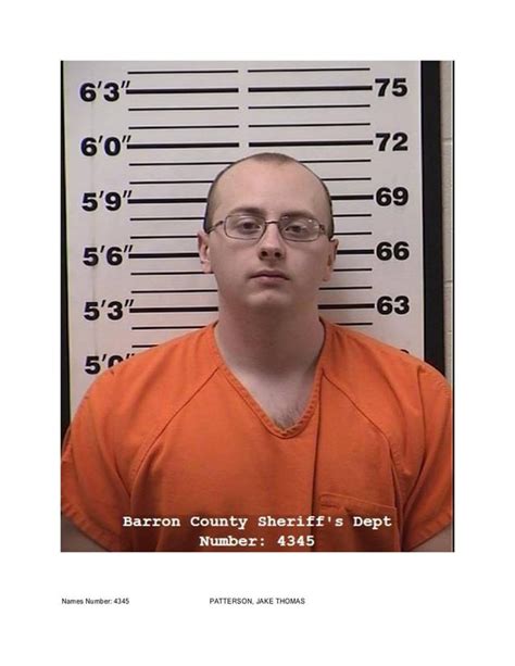 Mugshot from Barron County Sheriff: Jake Thomas Patterson - 21 years old : r/JaymeCloss