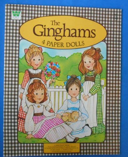 Vintage Whitman 1976 The Ginghams 4 Paper Dolls Book Uncut Unused Antique Price Guide Details