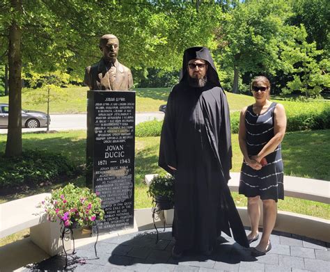 The Blessing of a New Bust in Cleveland Cultural Gardens – Saint George