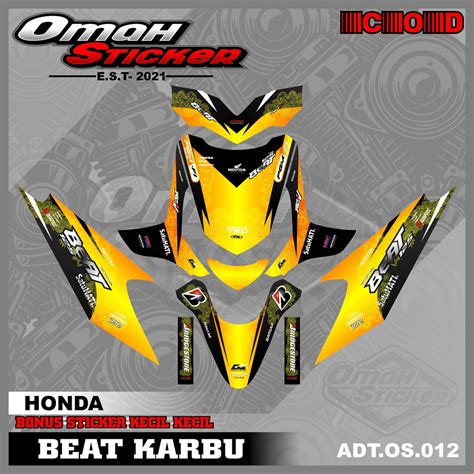 Jual Striping Decal Beat Karbu Sticker Striping Lis Variasi Full Body