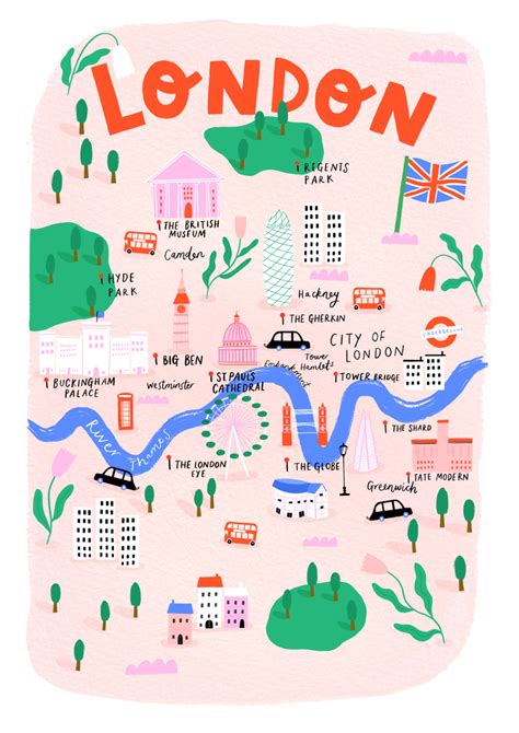 London Map Illustration Artofit