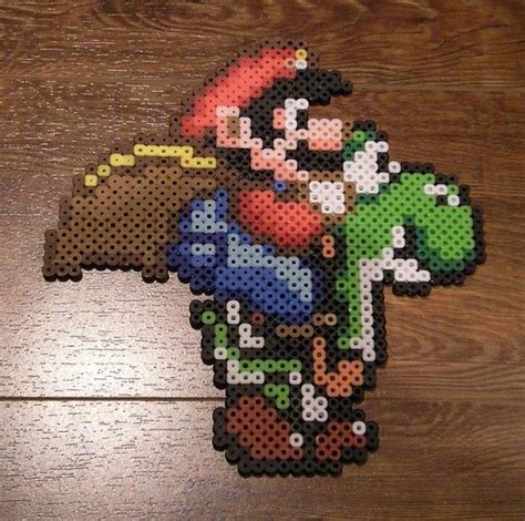 Mario E Yoshi Nerdy Perler Beads Perler Bead Mario Nintendo Perler Hama Beads Design Hama