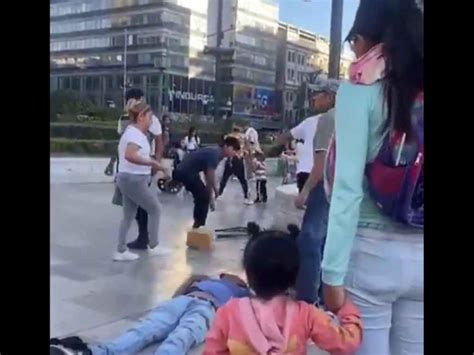 Video Hombre Recibe Terrible Golpiza Afuera De Bellas Artes La Nota