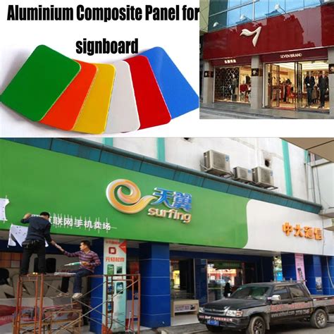 Aluminium Composite Sign Board Printable White Color Pe Aluminium