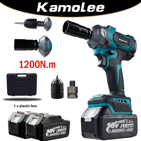 Kamolee Electric Wrench DTW500 Brushless Cordless 1200 N M Included