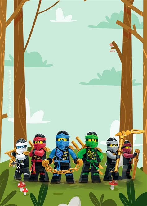 Thrilling Adventure Featuring Lego Ninjago Birthday Invitation