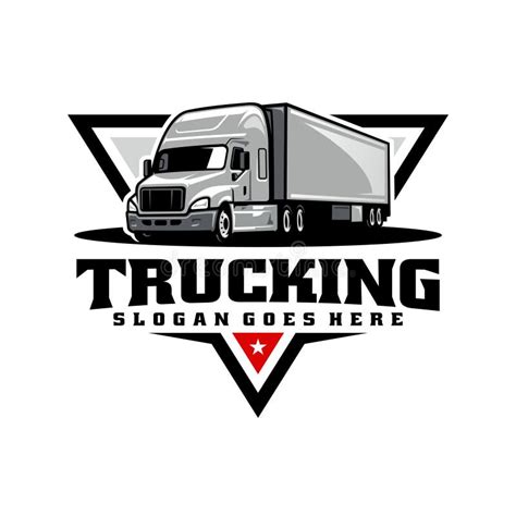 Trucking Company Illustration Logo Vector Stock Vector Illustration