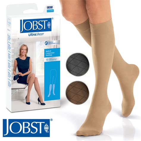 Jobst Womens Ultrasheer Knee High Stockings 15 20 Mmhg Supports Diamond