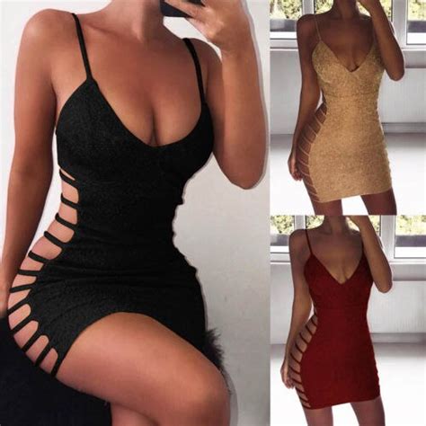 Mulheres Sexy Vestido Bandage Bodycon Ver O Novo S Lido Oco Para