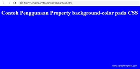 Cara Buat Background Warna Di Html Ide Perpaduan Warna