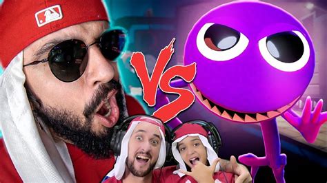 Roxo Do Roblox Rainbow Friends Vs Mussoumano Batalha Games React