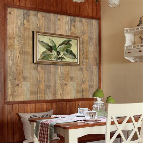 Colamo 10 Sheet Peel And Stick Reclaimed Wood Wall Panelsrv Farmhouse