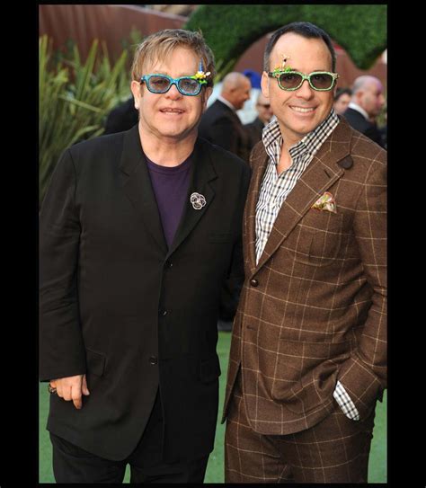 Photo Elton John Et David Furnish Londres Le Janvier