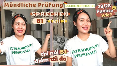 Goethe Zertifikat B1 Sprechen Teil 1 Tipps Cách đạt ĐIỂM TỐI ĐA thi