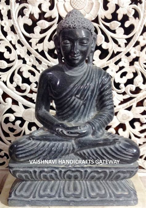 Black Handmade Marble Hand Craved Buddha Statue Sizedimension 12 At Rs 16500 In Bharatpur