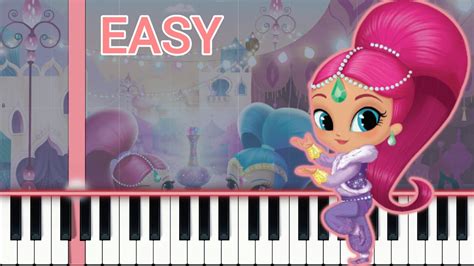 Shimmer And Shine Theme Song Easy Piano Tutorial Simple Piano Youtube