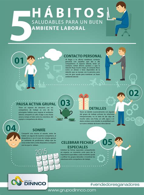 5 hábitos saludables para un buen ambiente laboral Dinnco Online